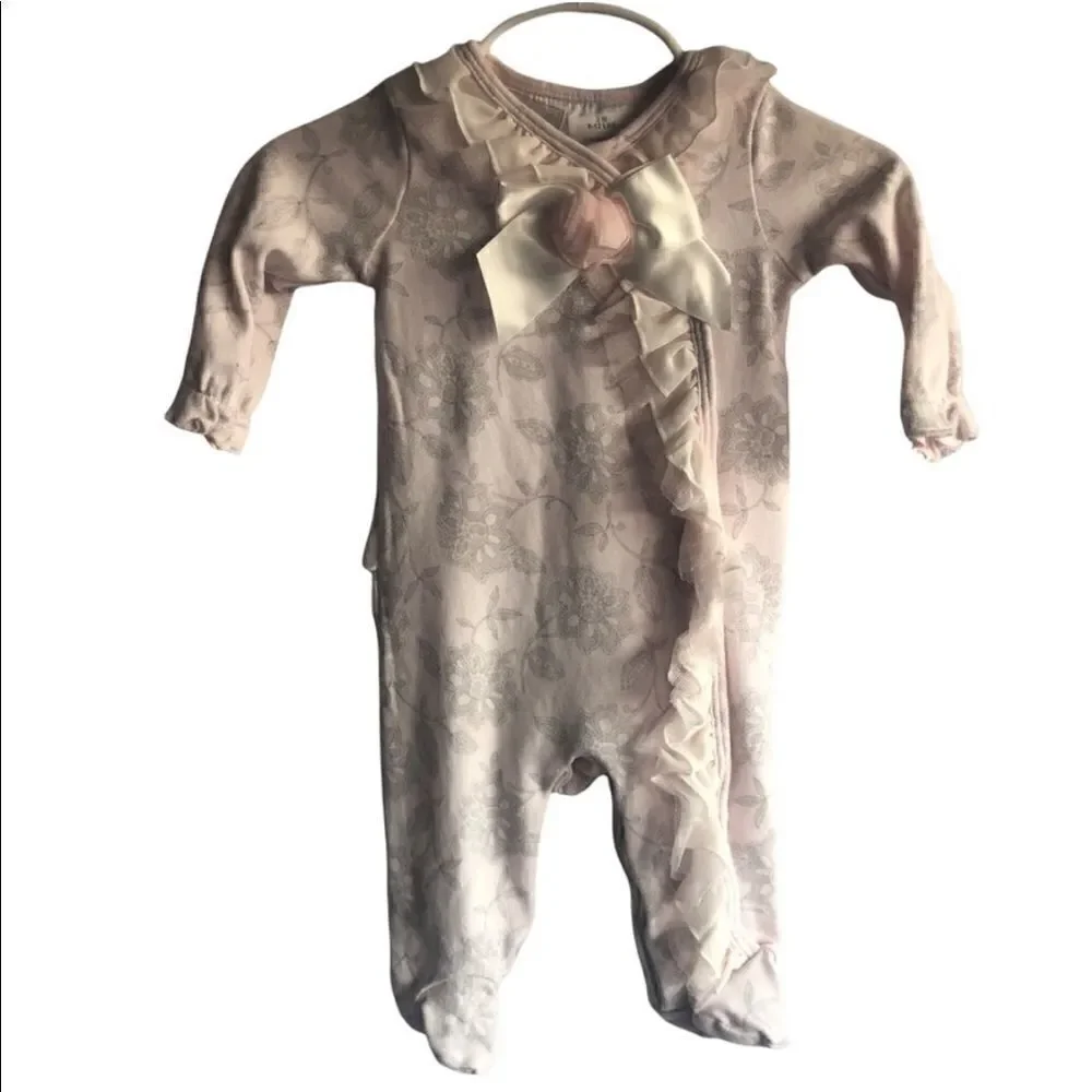 Koala Baby Light Pink Floral Footed Bodysuit